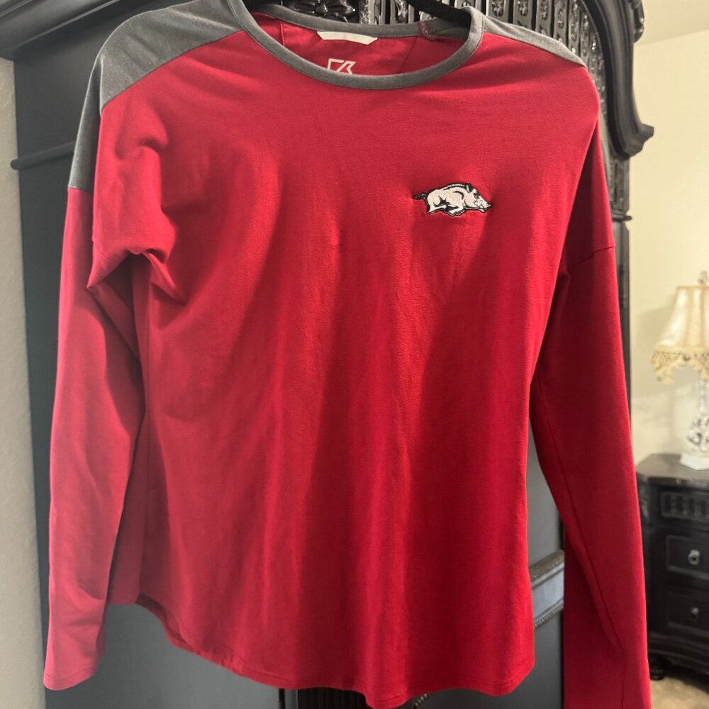 *Cutter & Buck long sleeve Arkansas Razorbacks tee